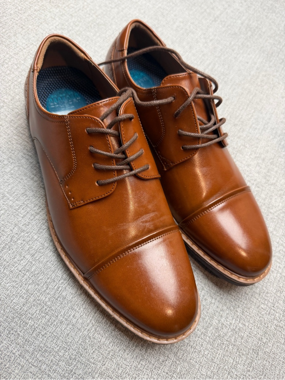 Nunn Bush Carmelo Cognac Cap Toe Oxford Shoes